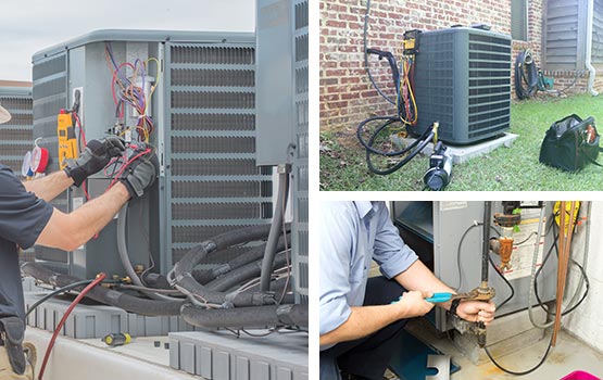 AC repair, AC maintenance, and heating system repair services offered by the company