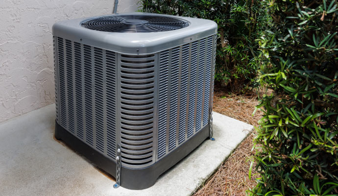 Installed outdoor air conditioning unit